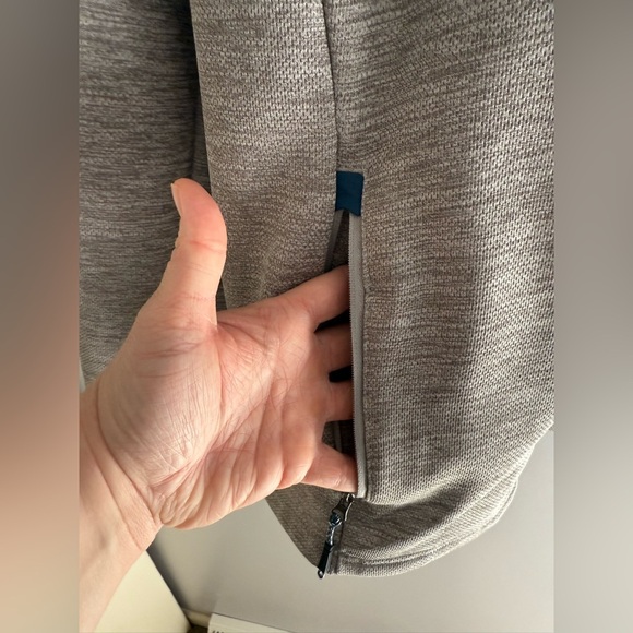 Orvis Mens Bonded Blue Gray Mesh Fleece Full Zip Jacket LG Outdoor Pockets Warm - Picture 3 of 10